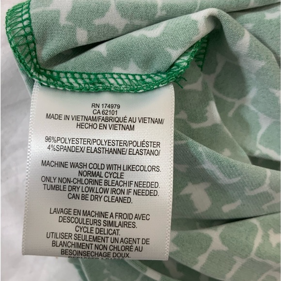 Mix Print Faux Wrap Dress - Picture 9 of 10